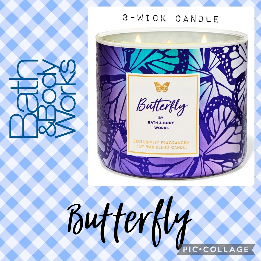 BBW Butterfly 3-Wick Candle